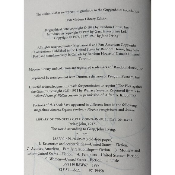 ❤️📘 NEW The World According to Garp – SIGNED by John Irving NEW📘❤️ - Picture 8 of 10